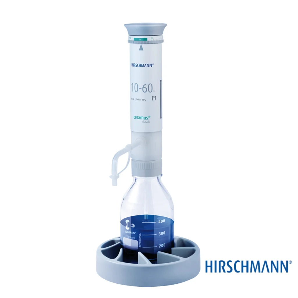 Dispensador manual rango de volumen: 1 - 5 ml