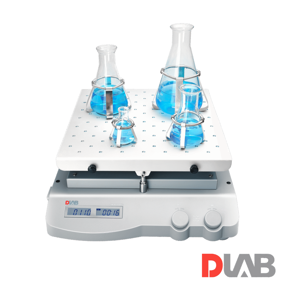 Agitador de Balancín, oscilación de 9°, 10 kg, 10-70 rpm.