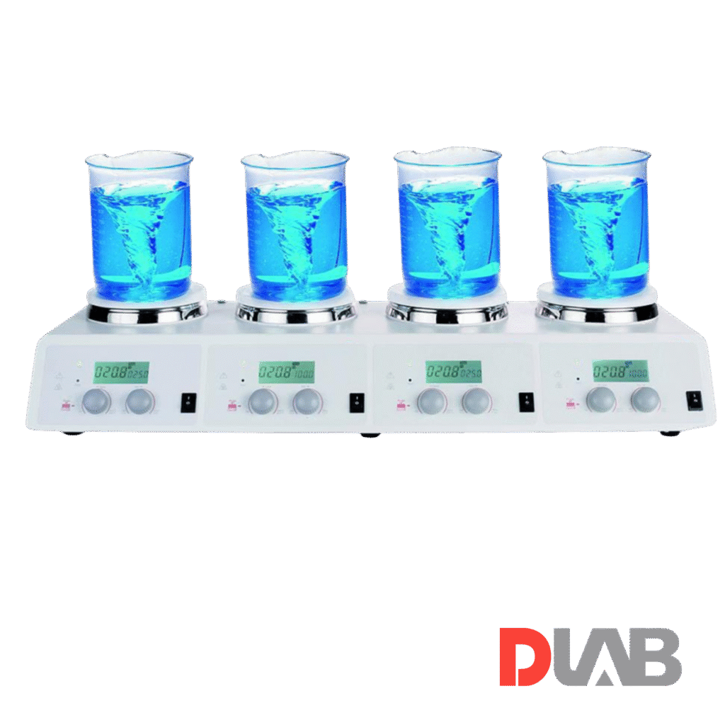 Agitador Magnético 4 Posiciones con Calefacción MS-H340-S4