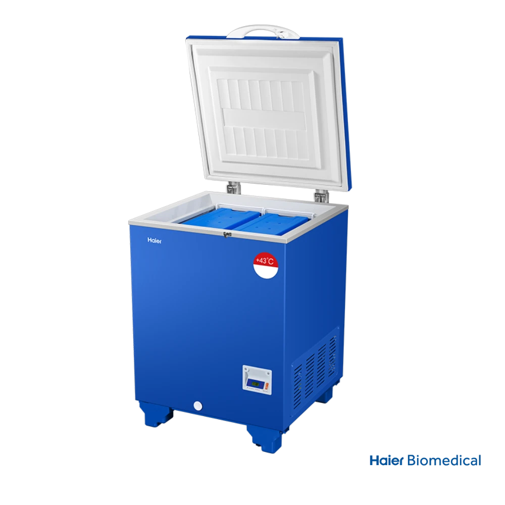 Freezer HBD-116 Haier Biomedical de 121 L con temperatura de hasta -25 °C y pantalla digital.
