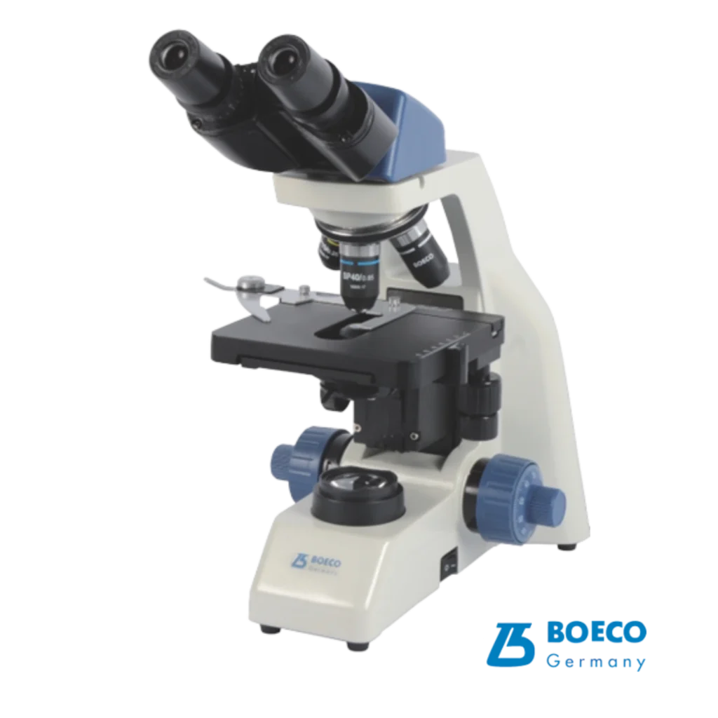 Microscopio binocular Boeco BM-190 SP con platina mecánica e iluminación LED